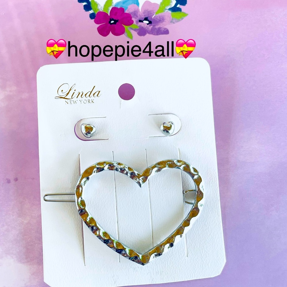💝Hair pin with earrings. New. 💝